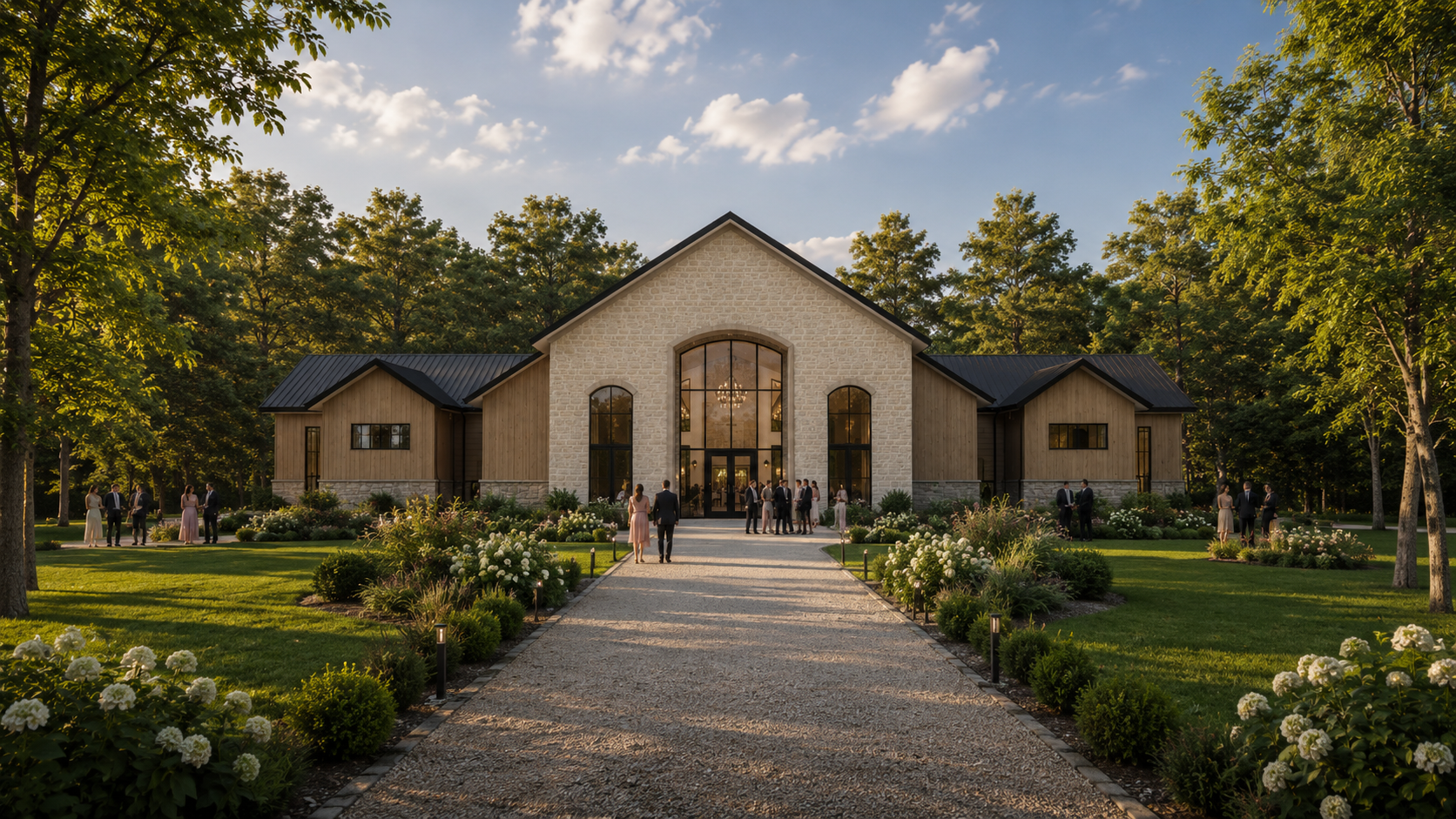 Front at Verona Fields wedding venue in Tipton, Iowa